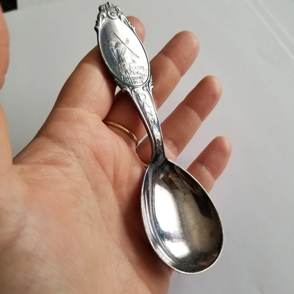 Vintage Denmark spoon silver plate Danmark Dybbol Molle Dana Souvenir